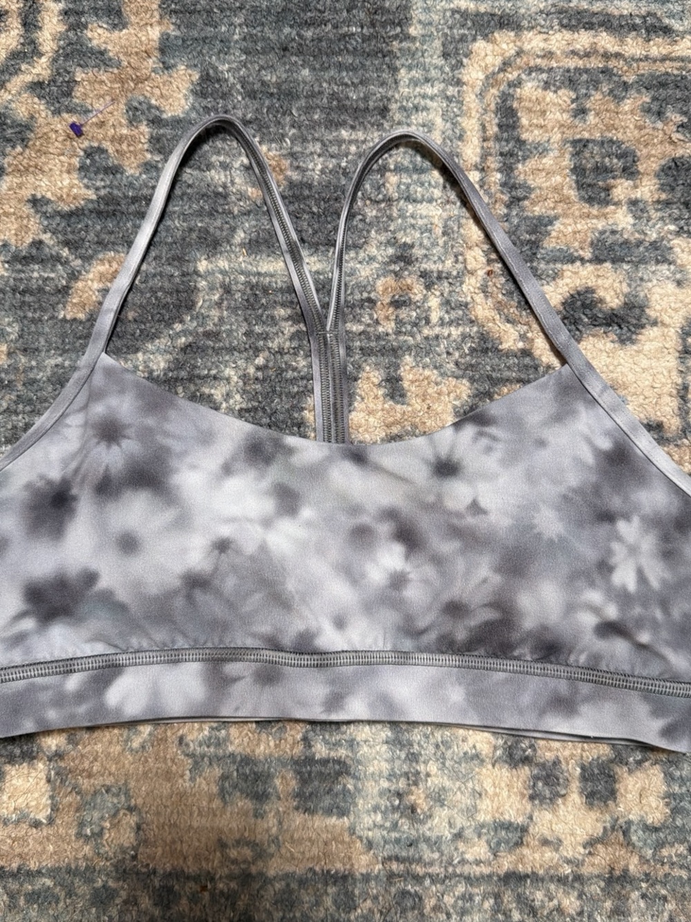 lululemon athletica Gray Tie-Dye Strappy Bralette Size 12